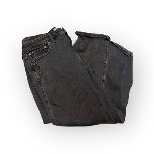 MADEWELL The Mid-Rise Perfect Vintage Straight Distressed Jeans  Size: 14W